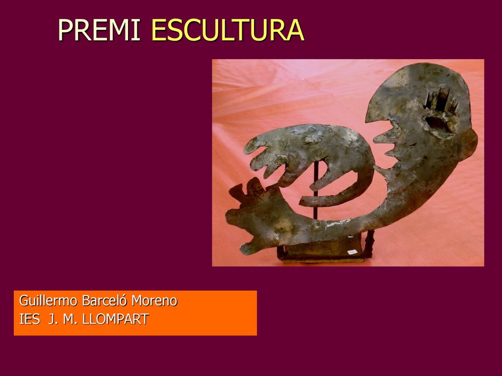 PREMI ESCULTURA Guillermo Barceló Moreno IES J. M. LLOMPART 9