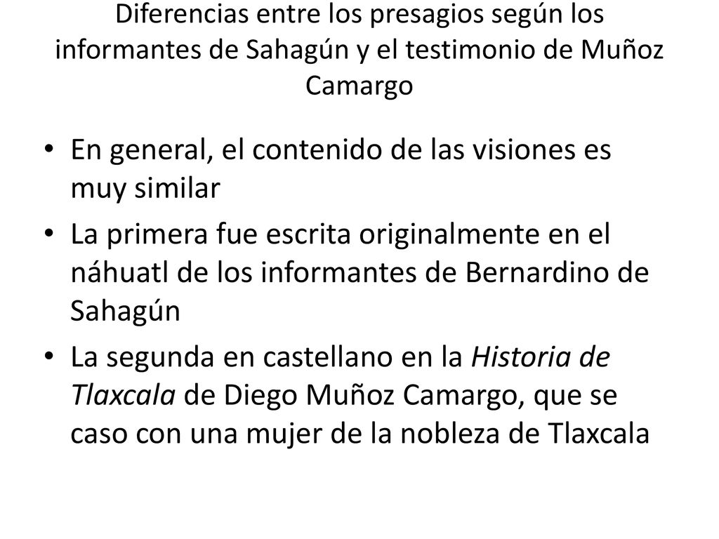 En general, el contenido de las visiones es muy similar