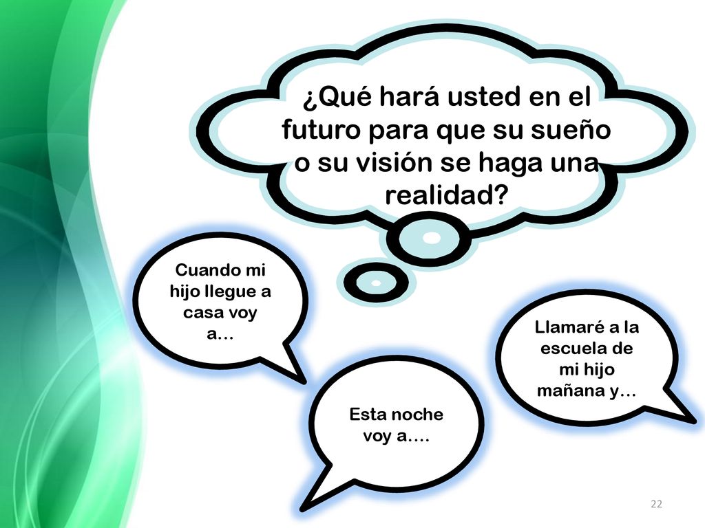 ¿Qué hará usted en el futuro para que su sueño o su visión se haga una realidad