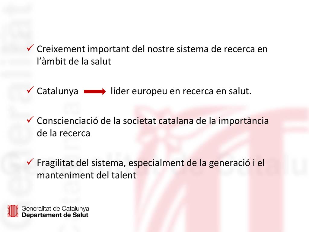 Creixement important del nostre sistema de recerca en l’àmbit de la salut