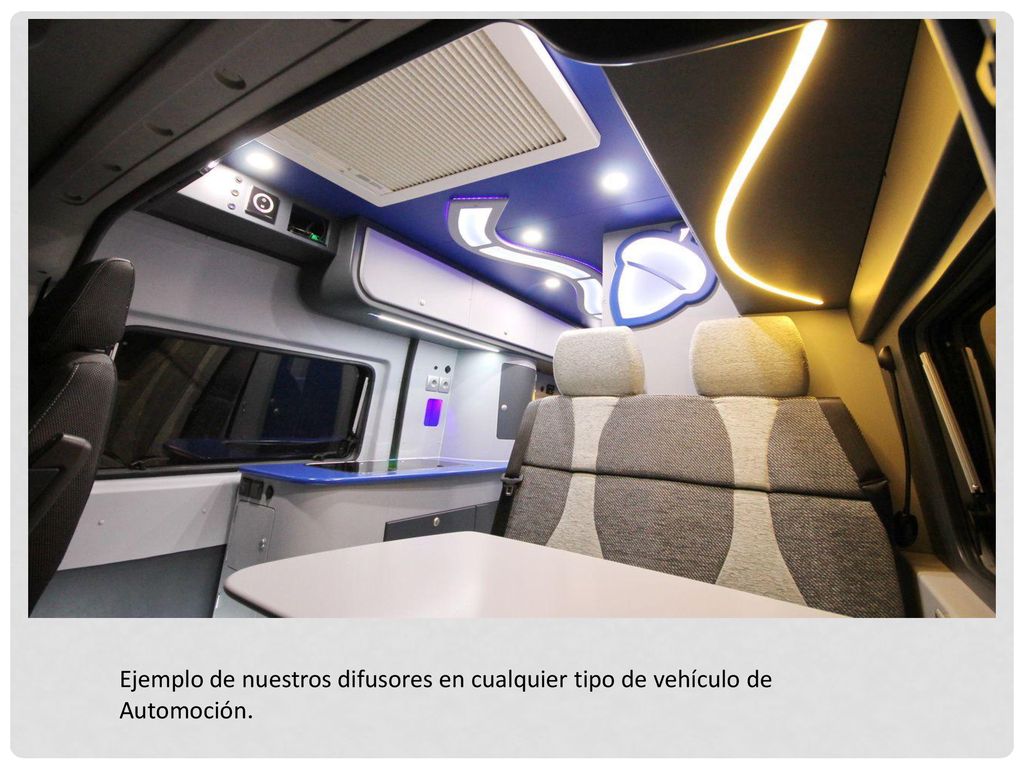 Ejemplo de nuestros difusores en cualquier tipo de vehículo de Automoción.