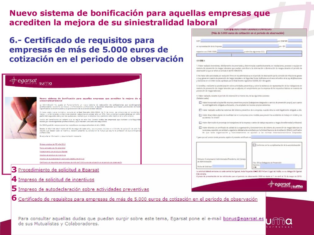 Nuevo sistema de bonificación para aquellas empresas que acrediten la mejora de su siniestralidad laboral