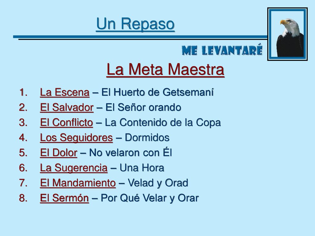 Un Repaso La Meta Maestra La Escena – El Huerto de Getsemaní