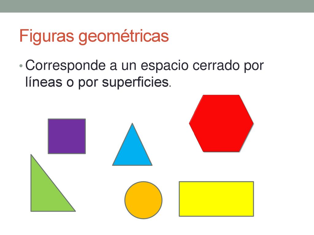 Figuras geométricas Corresponde a un espacio cerrado por líneas o por superficies.