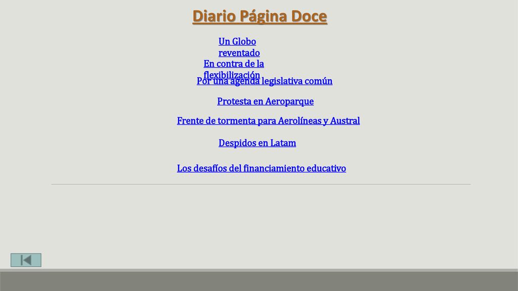 Diario Página Doce Un Globo reventado En contra de la flexibilización