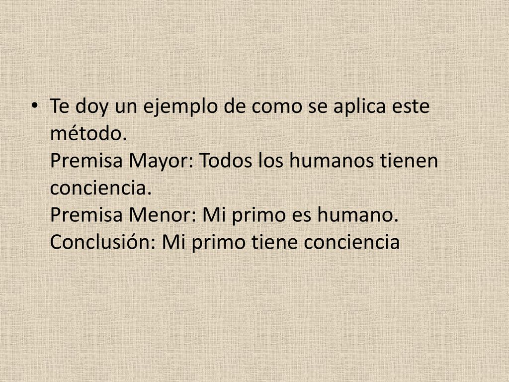 Te doy un ejemplo de como se aplica este método