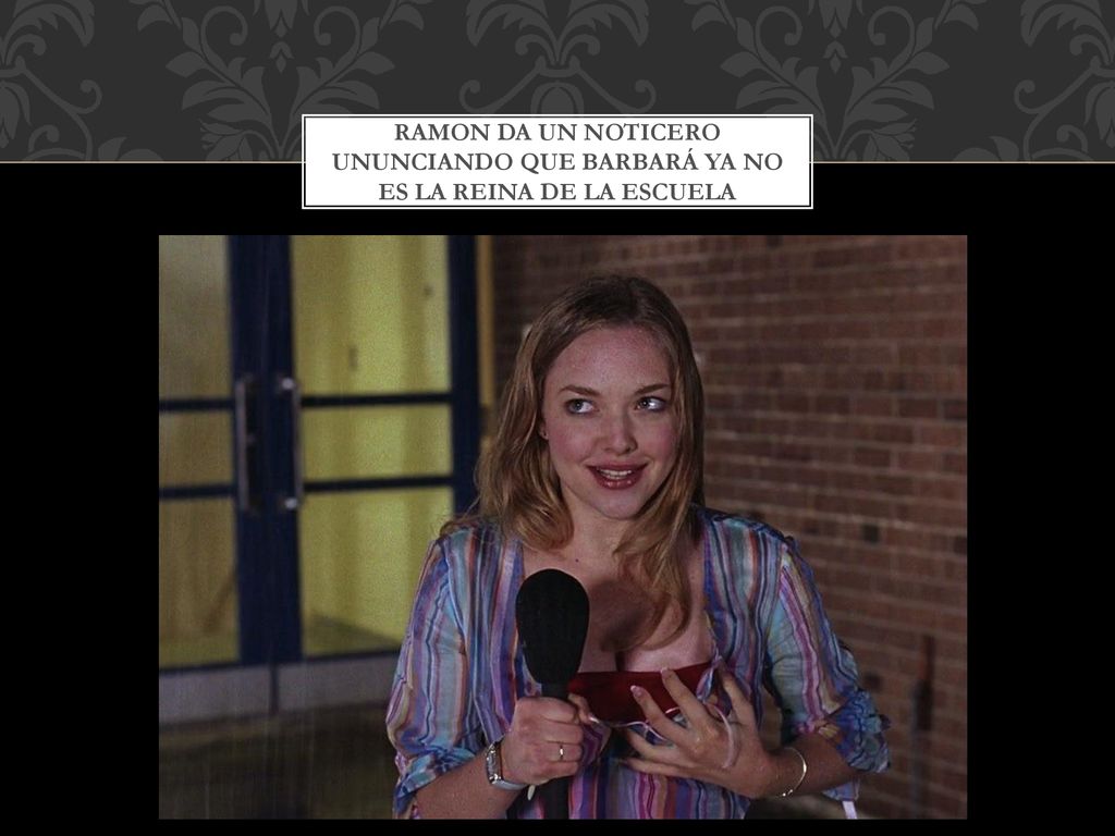 RAMON DA UN NOTICERO UNUNCIANDO QUE BARBARÁ YA NO ES LA REINA DE LA ESCUELA