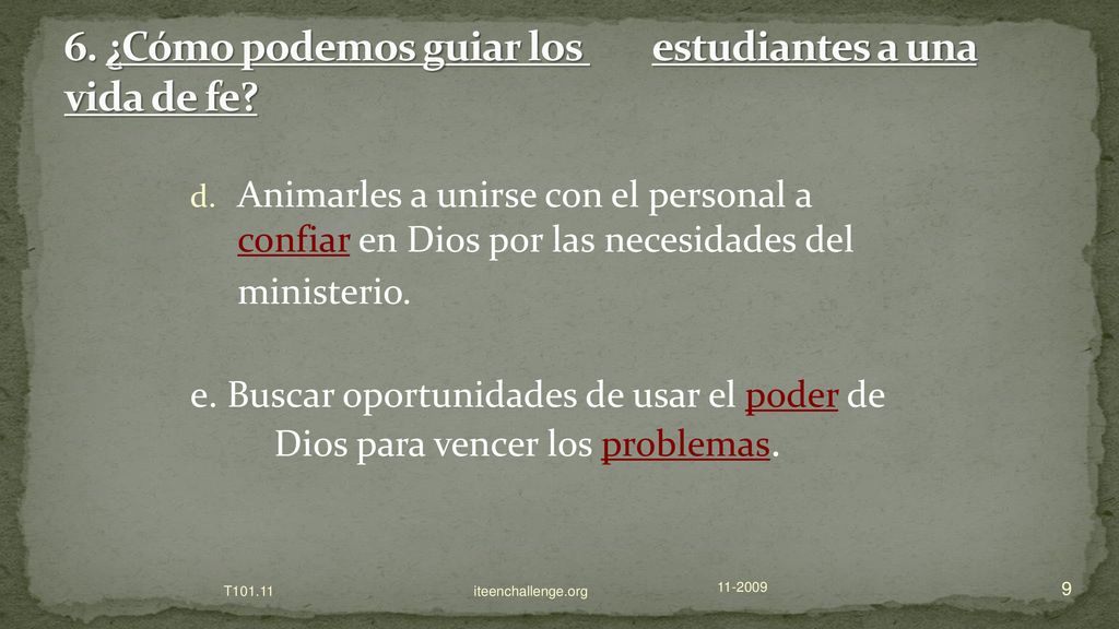¿Cómo podemos guiar los estudiantes a una vida de fe