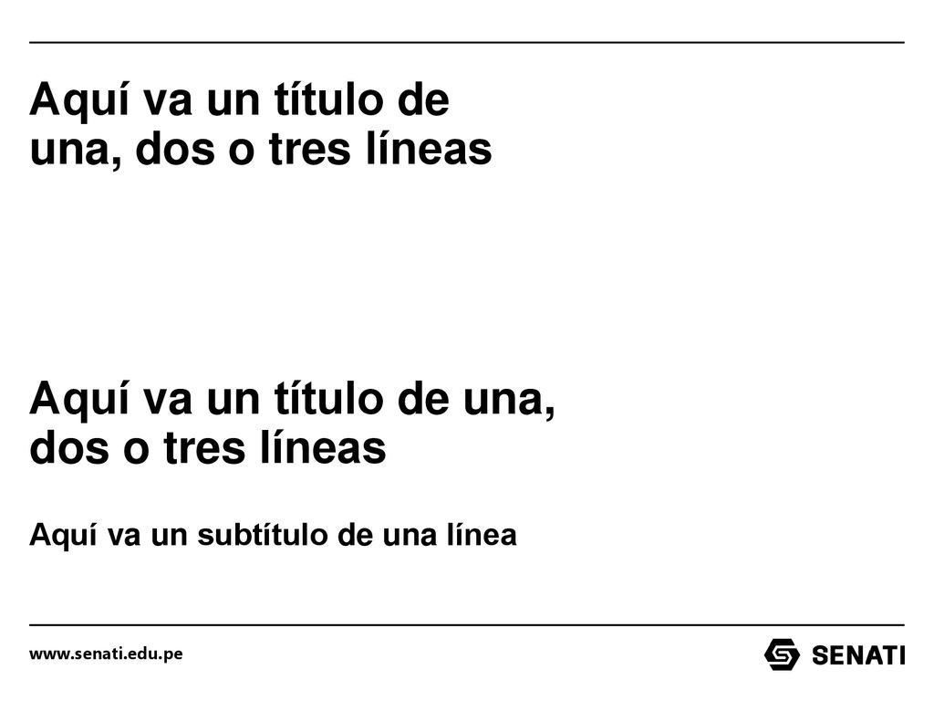 Aquí va un título de una, dos o tres líneas