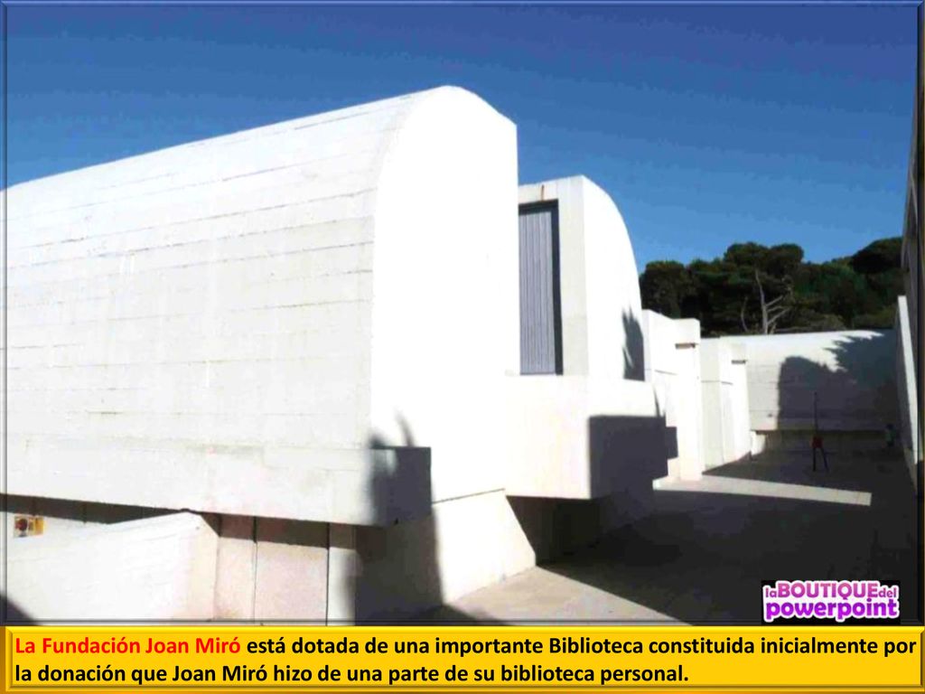 La Fundación Joan Miró está dotada de una importante Biblioteca constituida inicialmente por la donación que Joan Miró hizo de una parte de su biblioteca personal.
