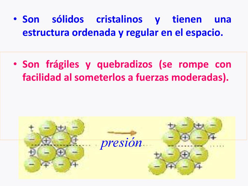 Son sólidos cristalinos y tienen una estructura ordenada y regular en el espacio.