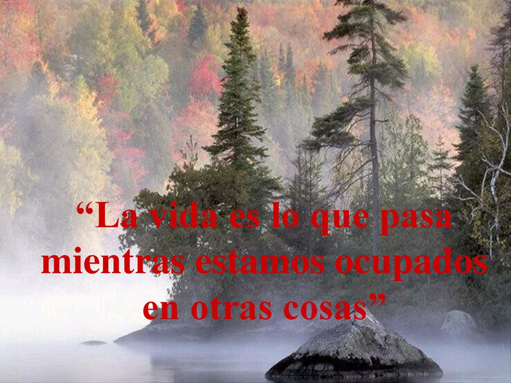 La vida es lo que pasa mientras estamos ocupados en otras cosas