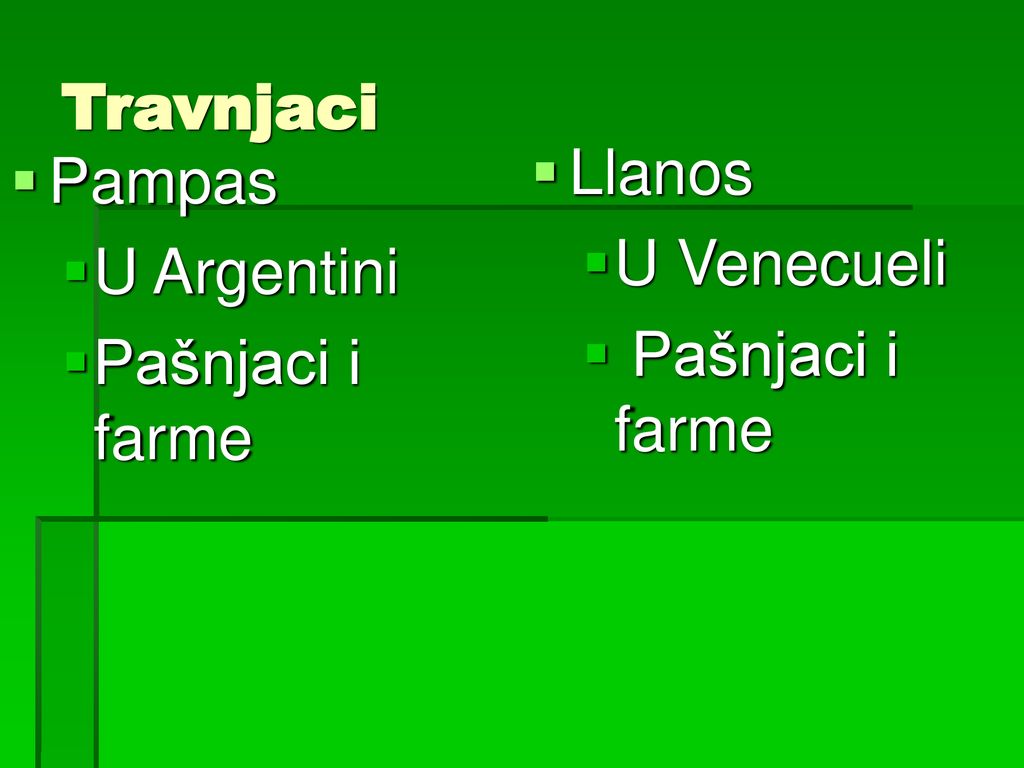 Travnjaci Llanos U Venecueli Pašnjaci i farme Pampas U Argentini Pašnjaci i farme