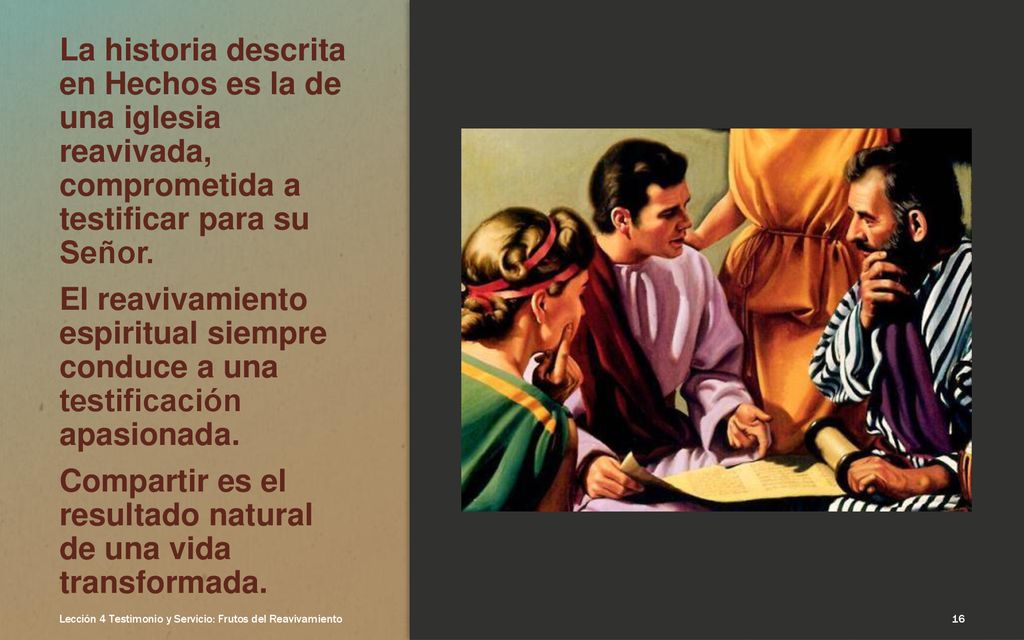 Compartir es el resultado natural de una vida transformada.