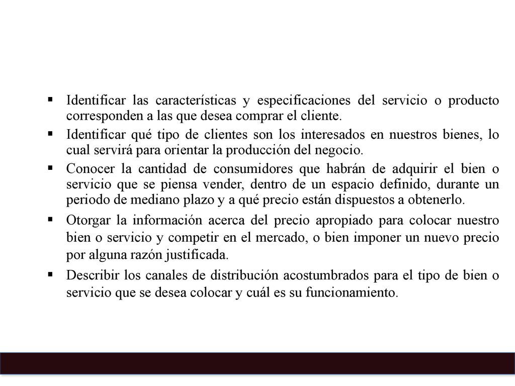 Identificar las características y especificaciones del servicio o producto corresponden a las que desea comprar el cliente.