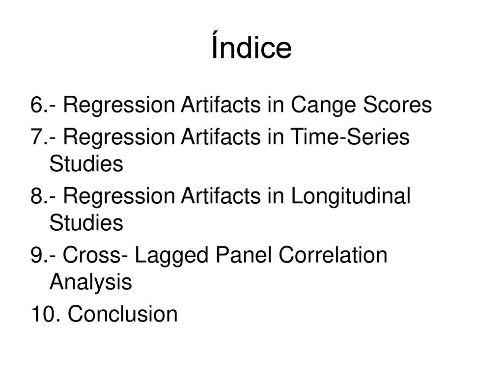 Índice 6.- Regression Artifacts in Cange Scores