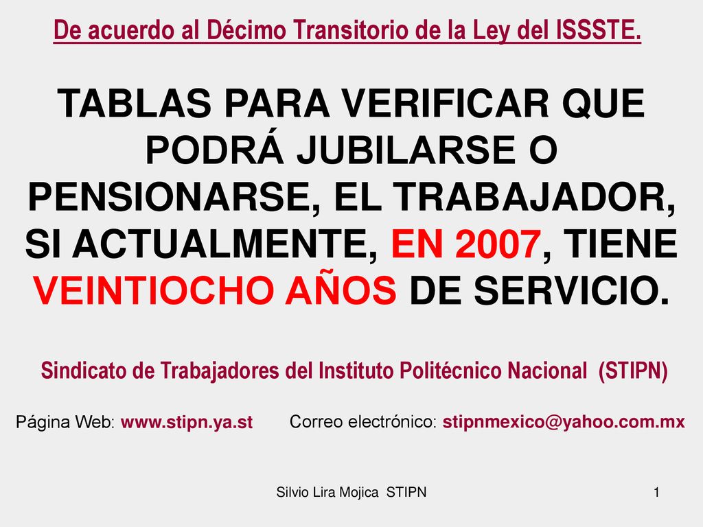 De acuerdo al Décimo Transitorio de la Ley del ISSSTE.
