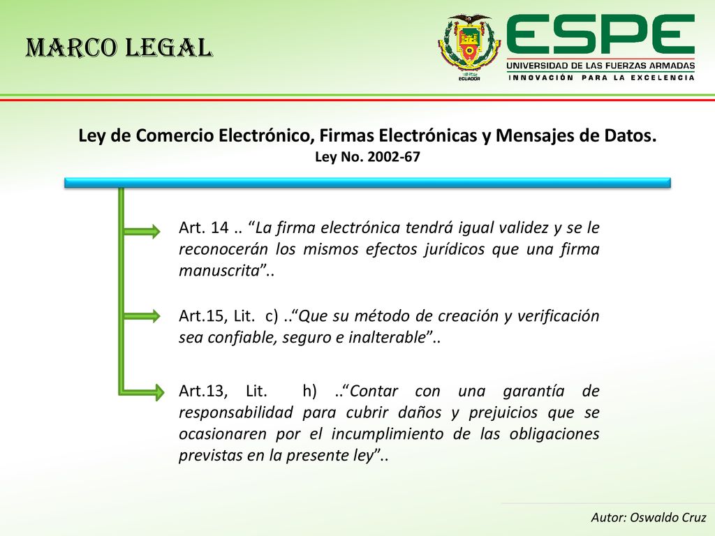 Ley de Comercio Electrónico, Firmas Electrónicas y Mensajes de Datos.