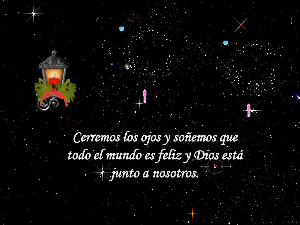 Cerremos los ojos y soñemos que todo el mundo es feliz y Dios está junto a nosotros.