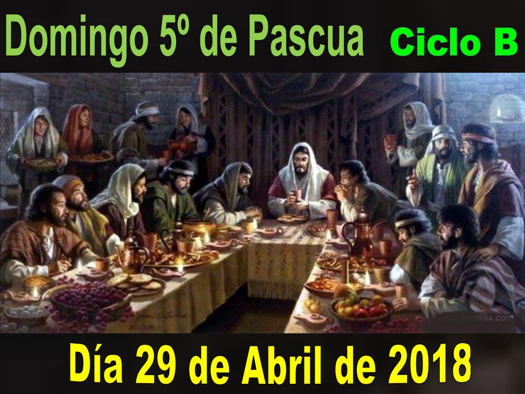 Domingo 5º de Pascua Ciclo B Día 29 de Abril de 2018