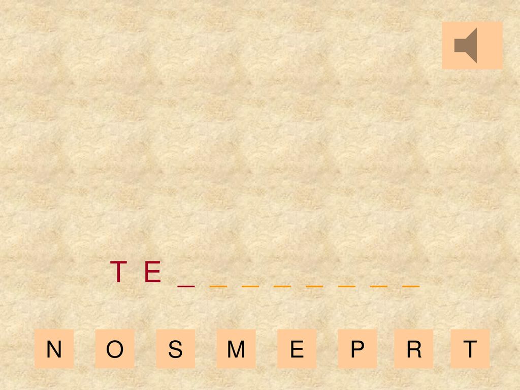 T E _ _ _ _ _ _ _ _ N O S M E P R T