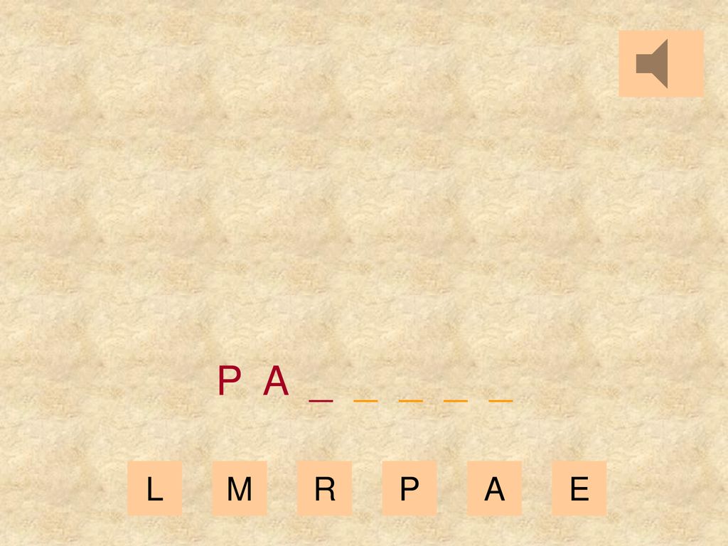 P A _ _ _ _ _ L M R P A E