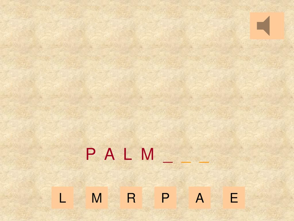P A L M _ _ _ L M R P A E