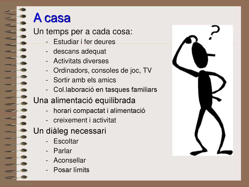 A casa Un temps per a cada cosa: Una alimentació equilibrada