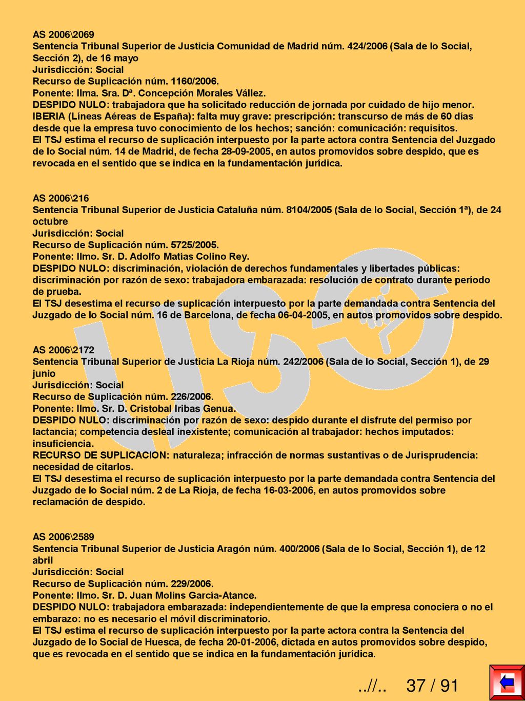 AS 2006\2069 Sentencia Tribunal Superior de Justicia Comunidad de Madrid núm. 424/2006 (Sala de lo Social, Sección 2), de 16 mayo.