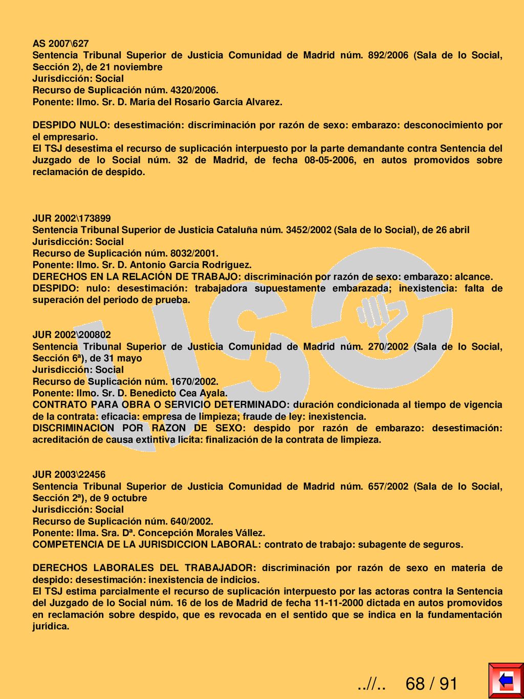AS 2007\627 Sentencia Tribunal Superior de Justicia Comunidad de Madrid núm. 892/2006 (Sala de lo Social, Sección 2), de 21 noviembre.