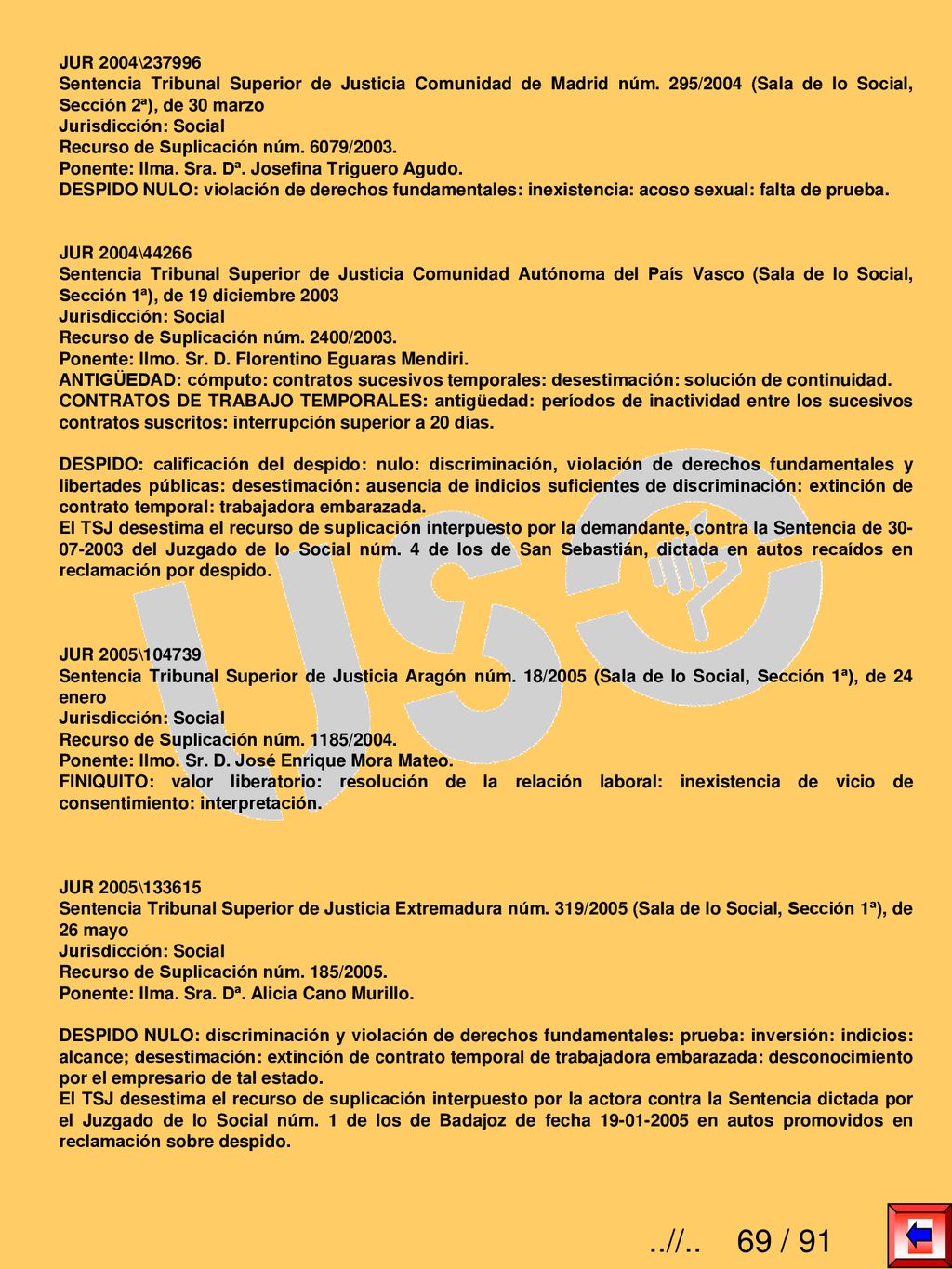 JUR 2004\ Sentencia Tribunal Superior de Justicia Comunidad de Madrid núm. 295/2004 (Sala de lo Social, Sección 2ª), de 30 marzo.