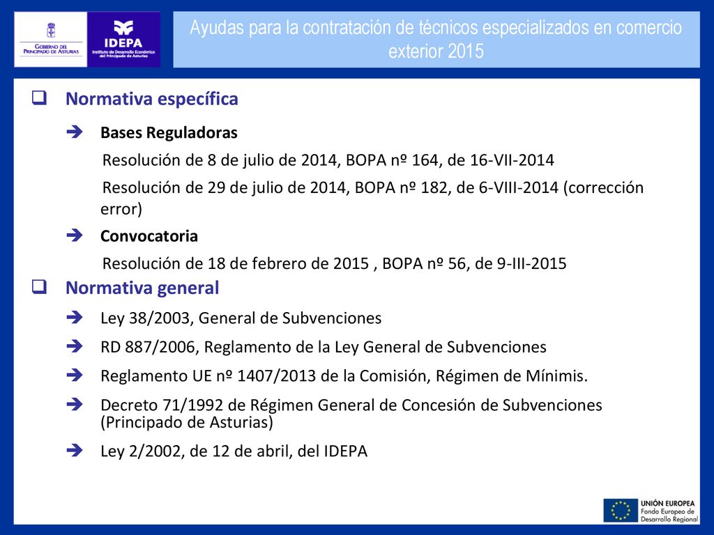 Ayudas para la contratación de técnicos especializados en comercio exterior 2015