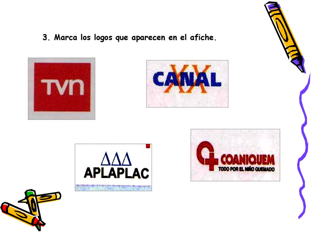 3. Marca los logos que aparecen en el afiche.
