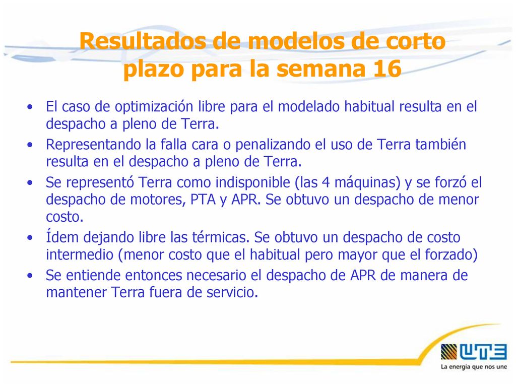 Resultados de modelos de corto plazo para la semana 16
