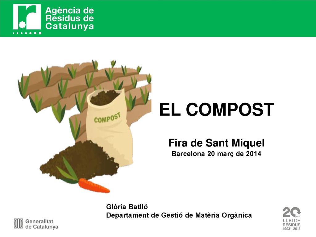 EL COMPOST Fira de Sant Miquel Barcelona 20 març de 2014 Glòria Batlló