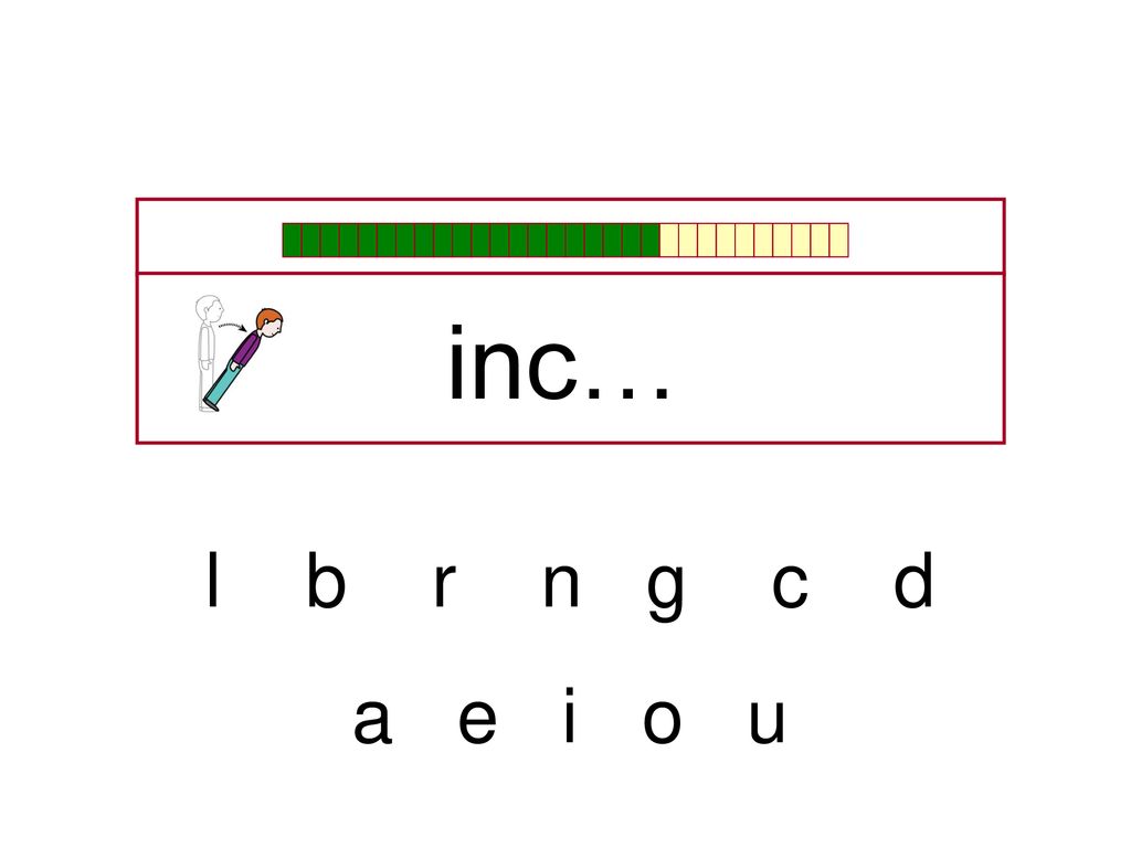 inc… l b r n g c d a e i o u