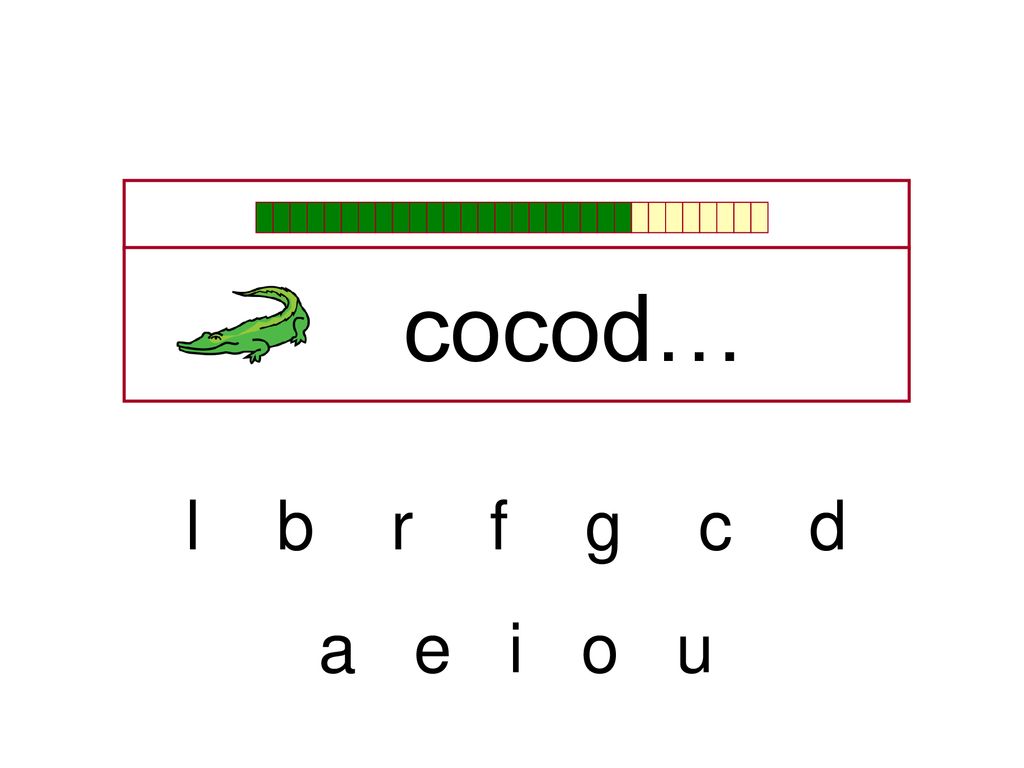 cocod… l b r f g c d a e i o u