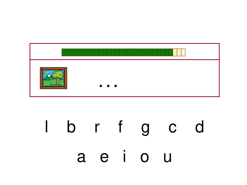 … l b r f g c d a e i o u