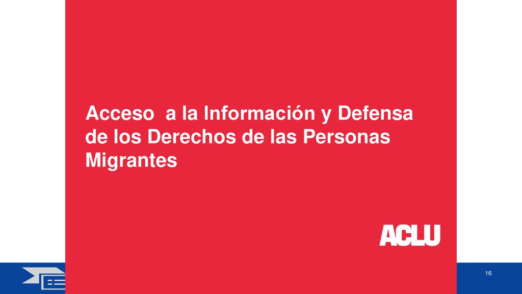 Acceso a la Información y Defensa de los Derechos de las Personas Migrantes