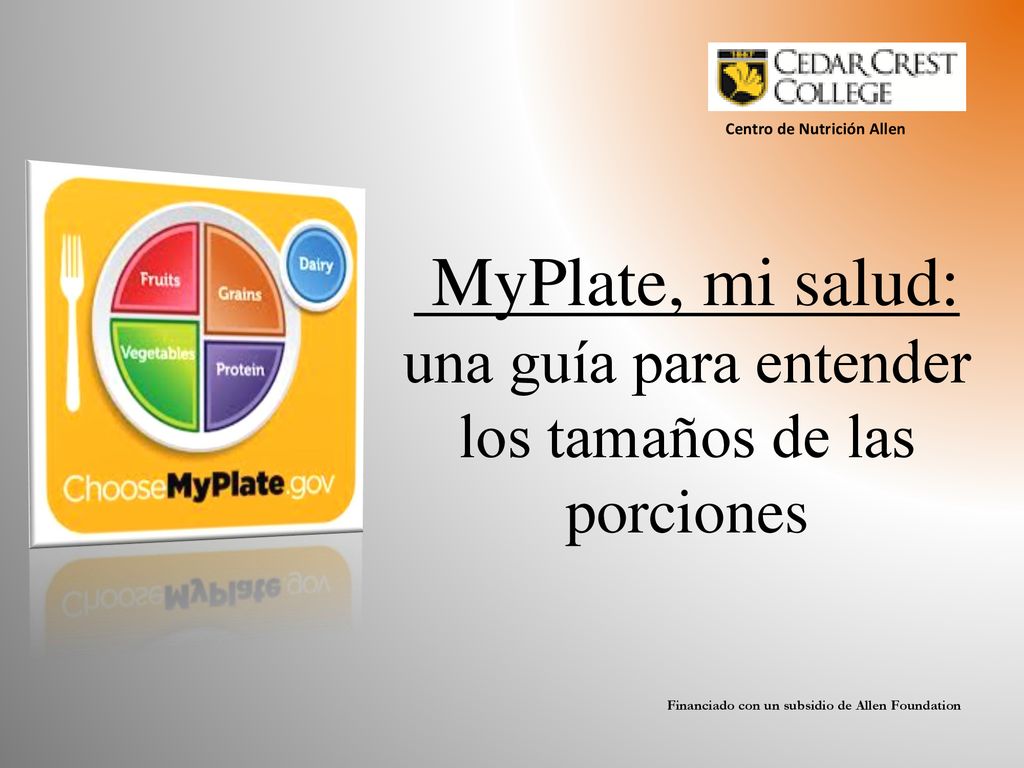 MyPlate, mi salud: una guía para entender los tamaños de las porciones