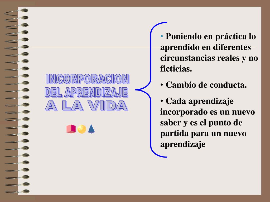 Poniendo en práctica lo aprendido en diferentes circunstancias reales y no ficticias.