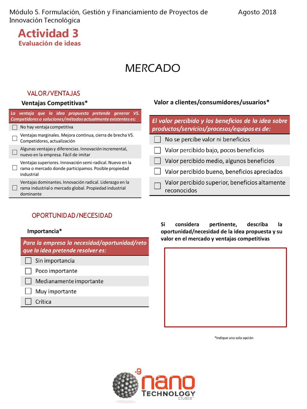 Módulo 5. Formulación, Gestión y Financiamiento de Proyectos de Innovación Tecnológica