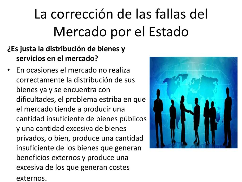 La corrección de las fallas del Mercado por el Estado