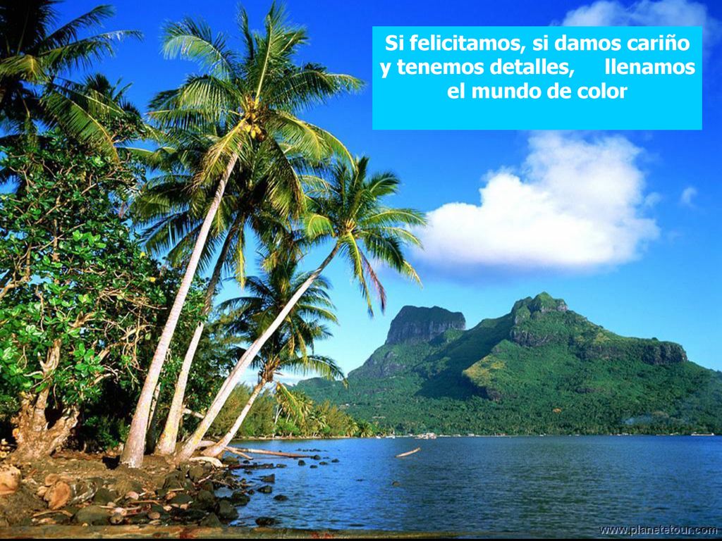 Si felicitamos, si damos cariño y tenemos detalles, llenamos el mundo de color