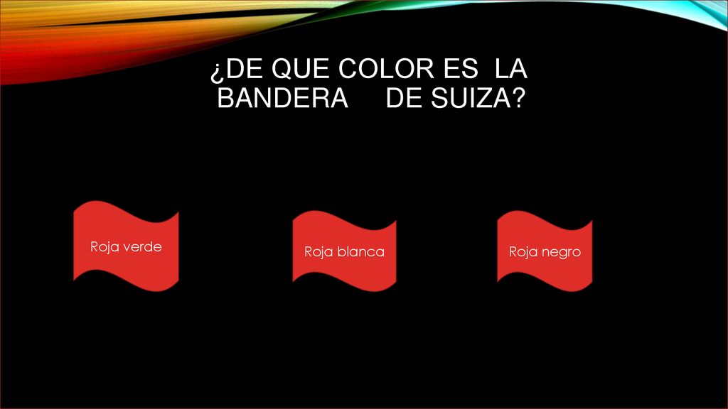 ¿De que color es la bandera de suiza