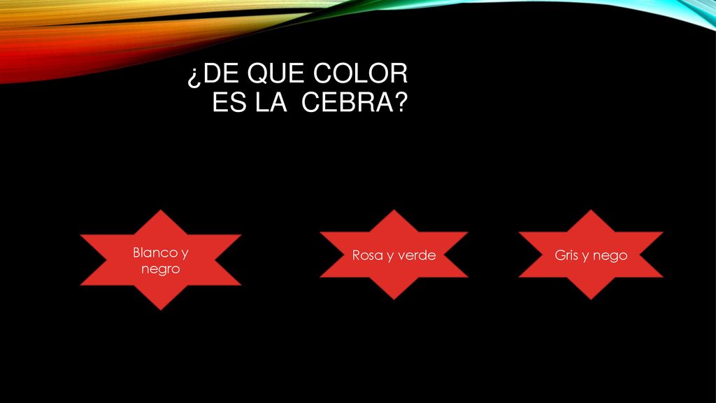 ¿De que color es la cebra