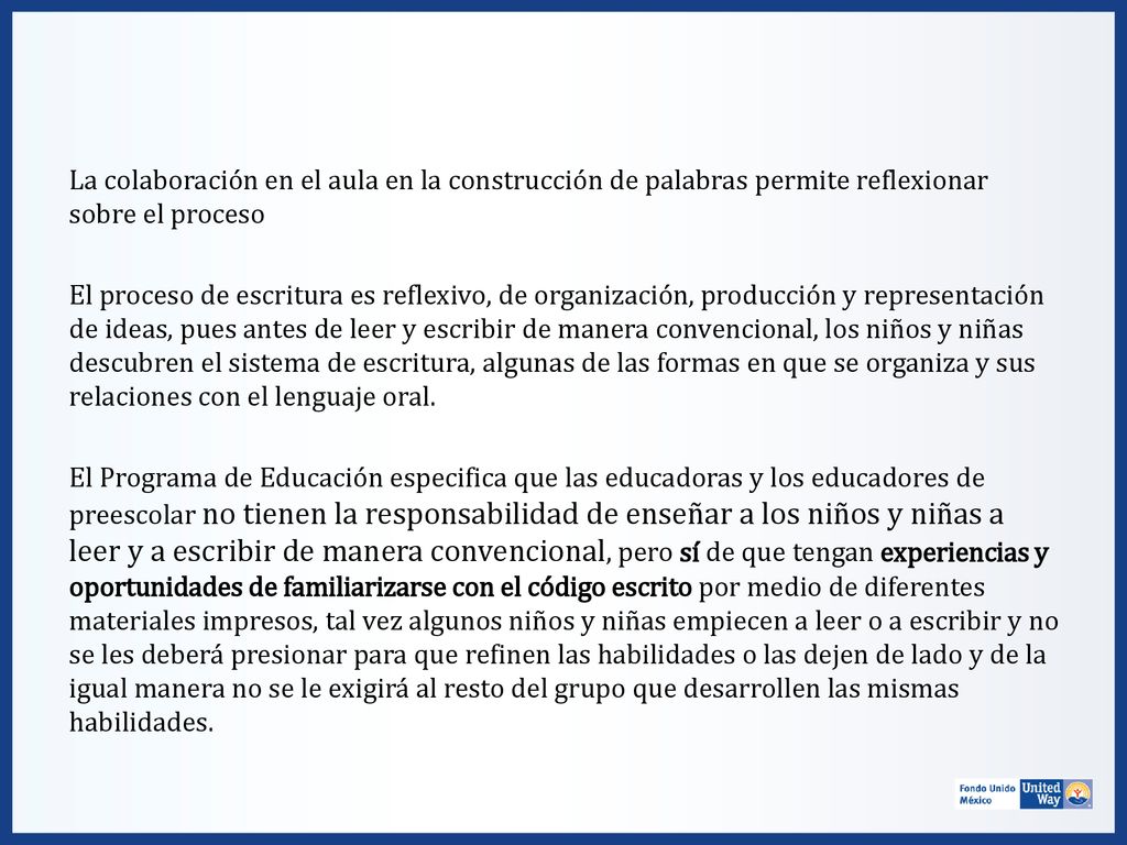 La colaboración en el aula en la construcción de palabras permite reflexionar sobre el proceso