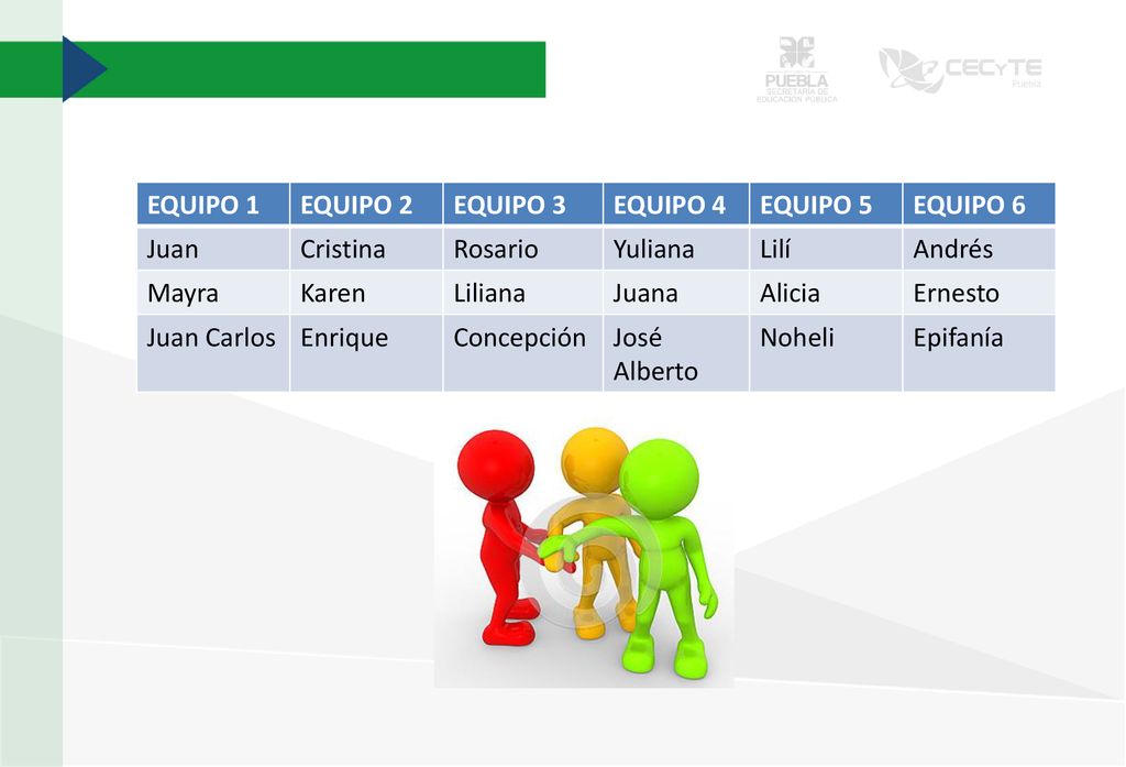 EQUIPO 1 EQUIPO 2. EQUIPO 3. EQUIPO 4. EQUIPO 5. EQUIPO 6. Juan. Cristina. Rosario. Yuliana.