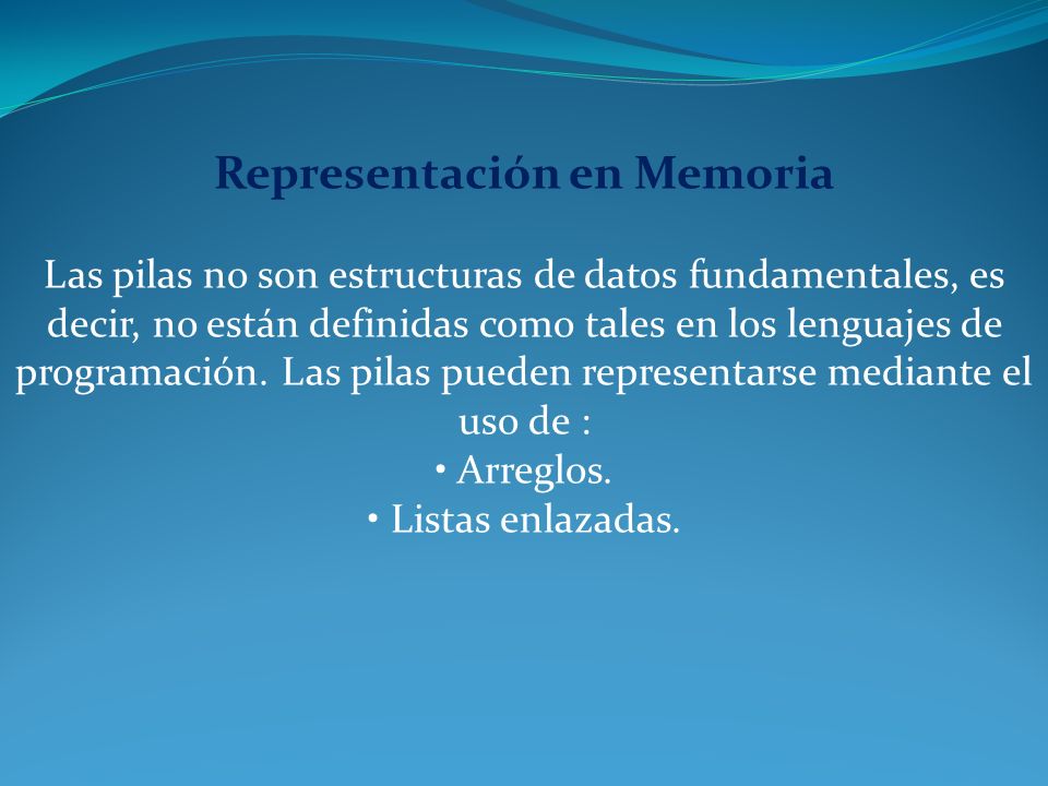 Representación en Memoria