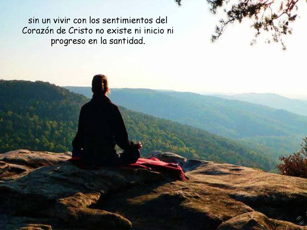 sin un vivir con los sentimientos del Corazón de Cristo no existe ni inicio ni progreso en la santidad.